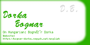 dorka bognar business card